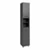 Badezimmer Hochschrank in Graphit Grau 30 cm