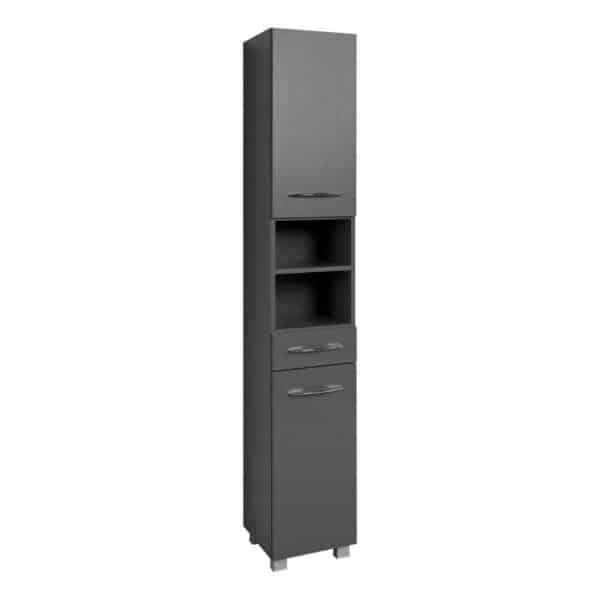 Badezimmer Hochschrank in Graphit Grau 30 cm