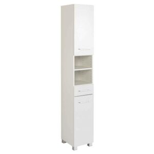 Weißer Bad Hochschrank 180 cm hoch 2-türig