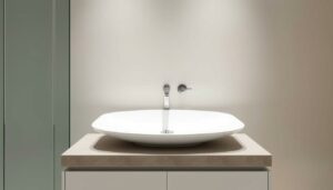 wie hoch waschbecken bad